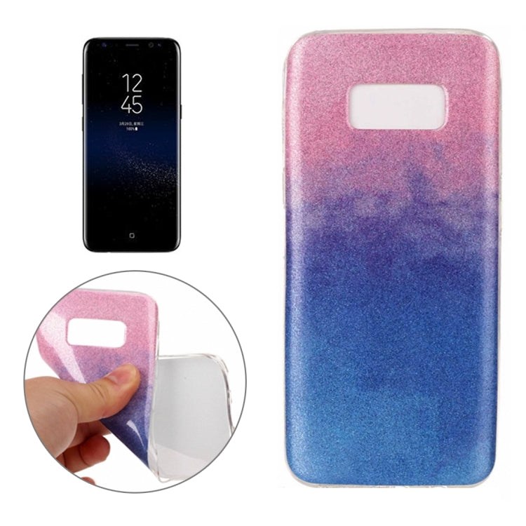 For Galaxy S8 Glitter Powder Protective Back Cover Soft Case