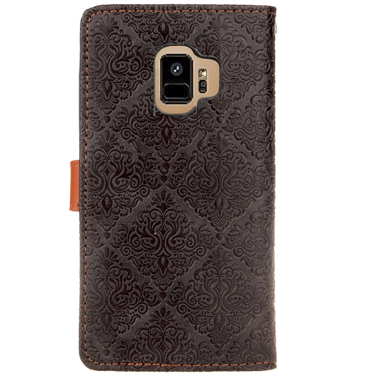 For Galaxy S9 European Style Embossed Horizontal Flip Leather Case with Holder & Card Slots & Wallet & Photo Frame & Lanyard