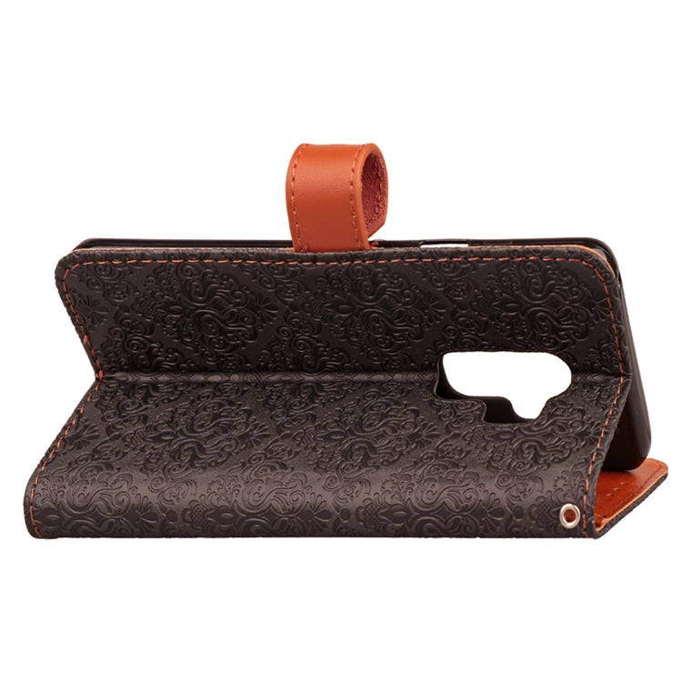 For Galaxy S9 European Style Embossed Horizontal Flip Leather Case with Holder & Card Slots & Wallet & Photo Frame & Lanyard