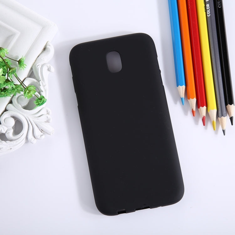 For Galaxy J7 (2017) / J730 ( EU Version) Frosted Solid Color Soft TPU Protective Back Cover Case