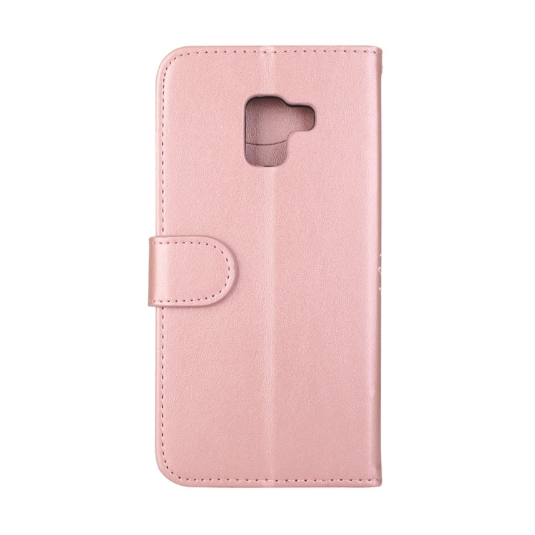 For Galaxy A8+ (2018) Flamingo Print Horizontal Flip Leather Case with Holder & Wallet & Card Slots & Photo Frame
