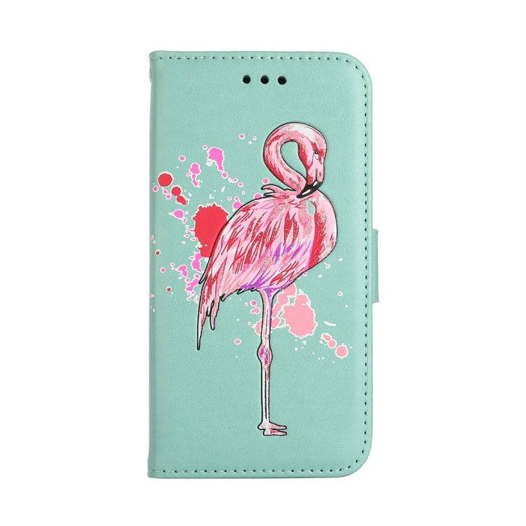For Galaxy S9 Flamingo Print Horizontal Flip Leather Case with Holder & Wallet & Card Slots & Photo Frame