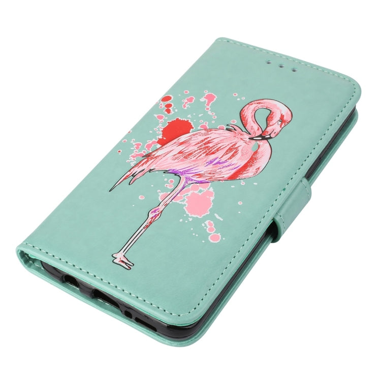 For Galaxy S9 Flamingo Print Horizontal Flip Leather Case with Holder & Wallet & Card Slots & Photo Frame