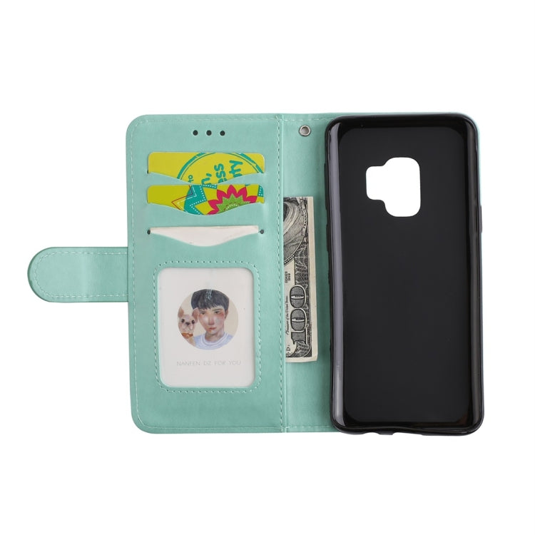 For Galaxy S9 Flamingo Print Horizontal Flip Leather Case with Holder & Wallet & Card Slots & Photo Frame