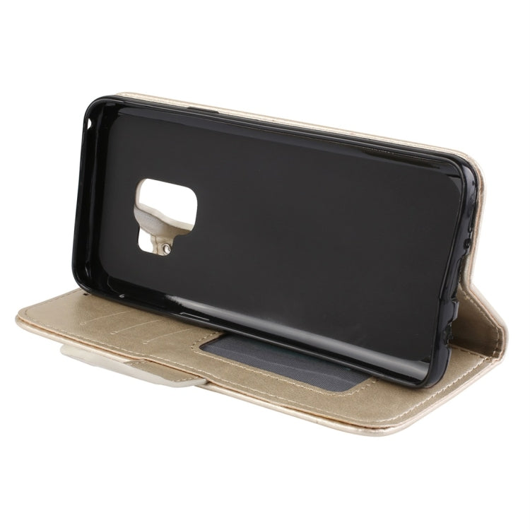For Galaxy S9 Flamingo Print Horizontal Flip Leather Case with Holder & Wallet & Card Slots & Photo Frame