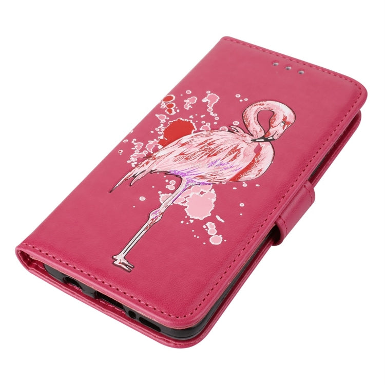 For Galaxy S9 Flamingo Print Horizontal Flip Leather Case with Holder & Wallet & Card Slots & Photo Frame