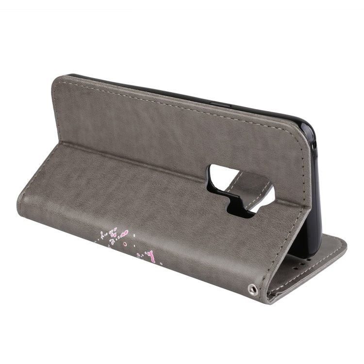 For Galaxy S9+ Flamingo Print Horizontal Flip Leather Case with Holder & Wallet & Card Slots & Photo Frame