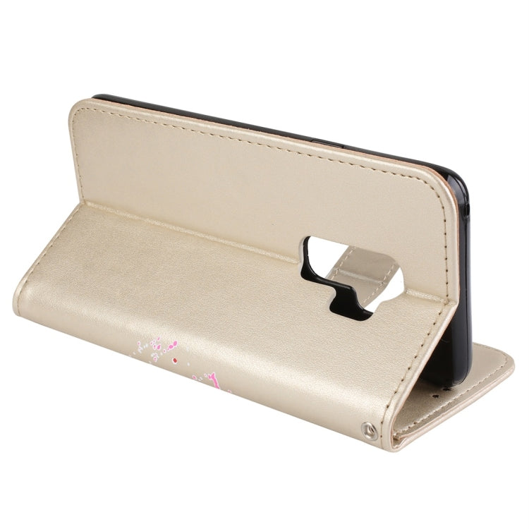 For Galaxy S9+ Flamingo Print Horizontal Flip Leather Case with Holder & Wallet & Card Slots & Photo Frame