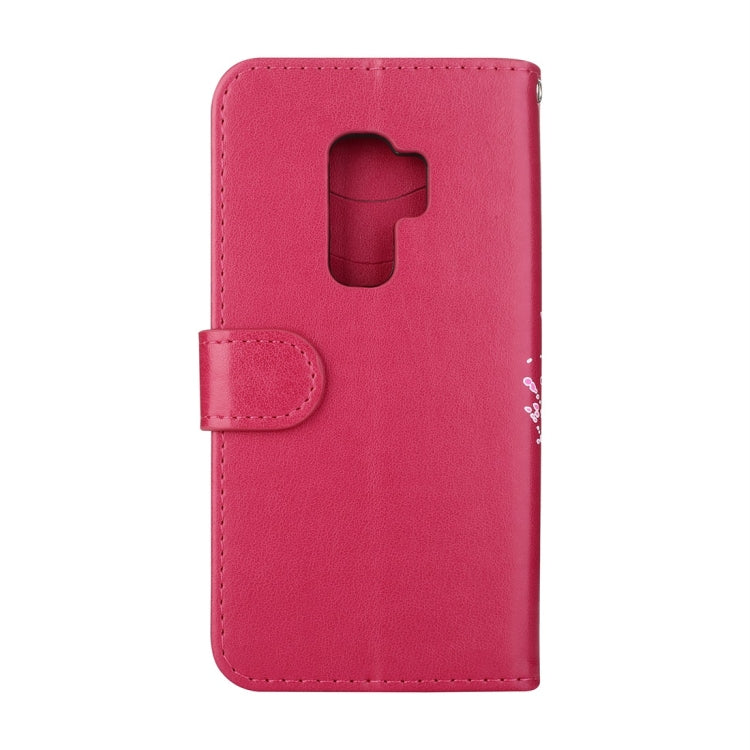 For Galaxy S9+ Flamingo Print Horizontal Flip Leather Case with Holder & Wallet & Card Slots & Photo Frame
