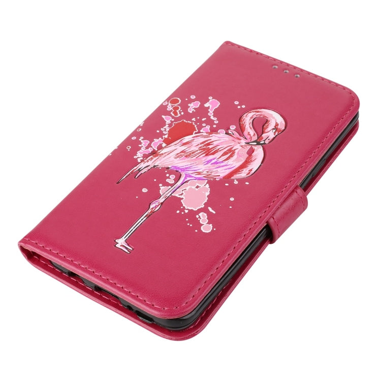 For Galaxy S9+ Flamingo Print Horizontal Flip Leather Case with Holder & Wallet & Card Slots & Photo Frame