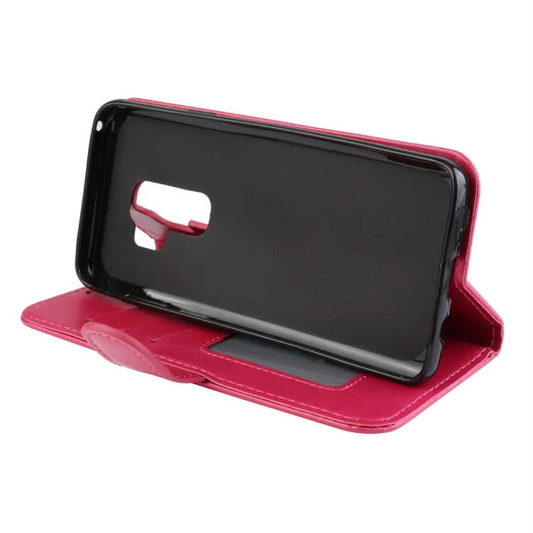 For Galaxy S9+ Flamingo Print Horizontal Flip Leather Case with Holder & Wallet & Card Slots & Photo Frame