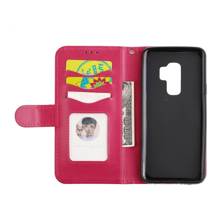 For Galaxy S9+ Flamingo Print Horizontal Flip Leather Case with Holder & Wallet & Card Slots & Photo Frame