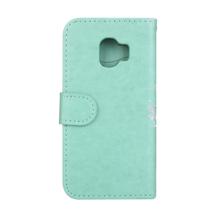 For Galaxy J2 Pro (2018) Flamingo Print Horizontal Flip Leather Case with Holder & Wallet & Card Slots & Photo Frame