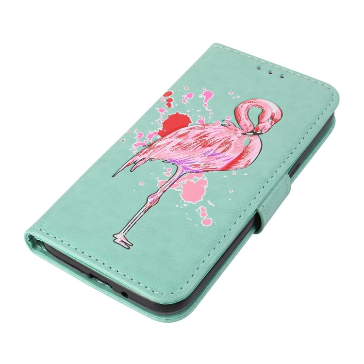 For Galaxy J2 Pro (2018) Flamingo Print Horizontal Flip Leather Case with Holder & Wallet & Card Slots & Photo Frame