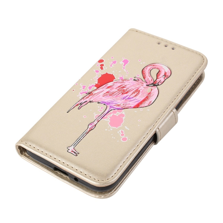 For Galaxy J2 Pro (2018) Flamingo Print Horizontal Flip Leather Case with Holder & Wallet & Card Slots & Photo Frame