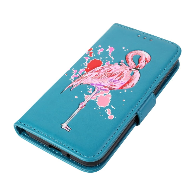 For Galaxy J2 Pro (2018) Flamingo Print Horizontal Flip Leather Case with Holder & Wallet & Card Slots & Photo Frame