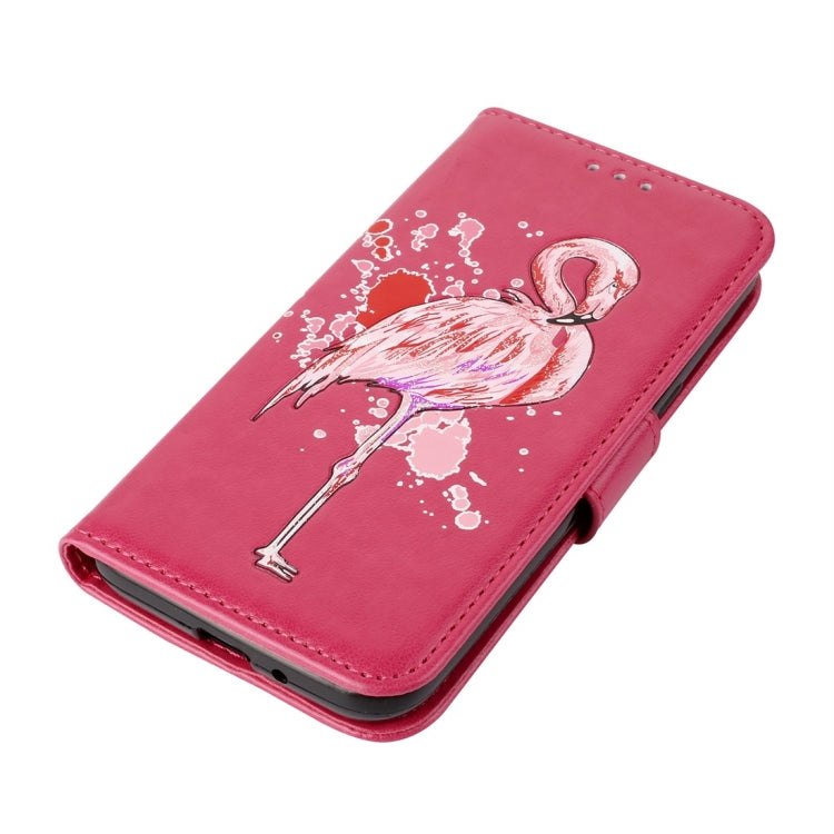 For Galaxy J2 Pro (2018) Flamingo Print Horizontal Flip Leather Case with Holder & Wallet & Card Slots & Photo Frame