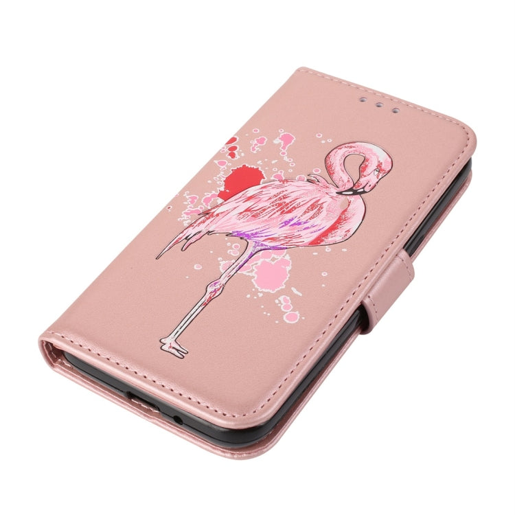 For Galaxy J2 Pro (2018) Flamingo Print Horizontal Flip Leather Case with Holder & Wallet & Card Slots & Photo Frame