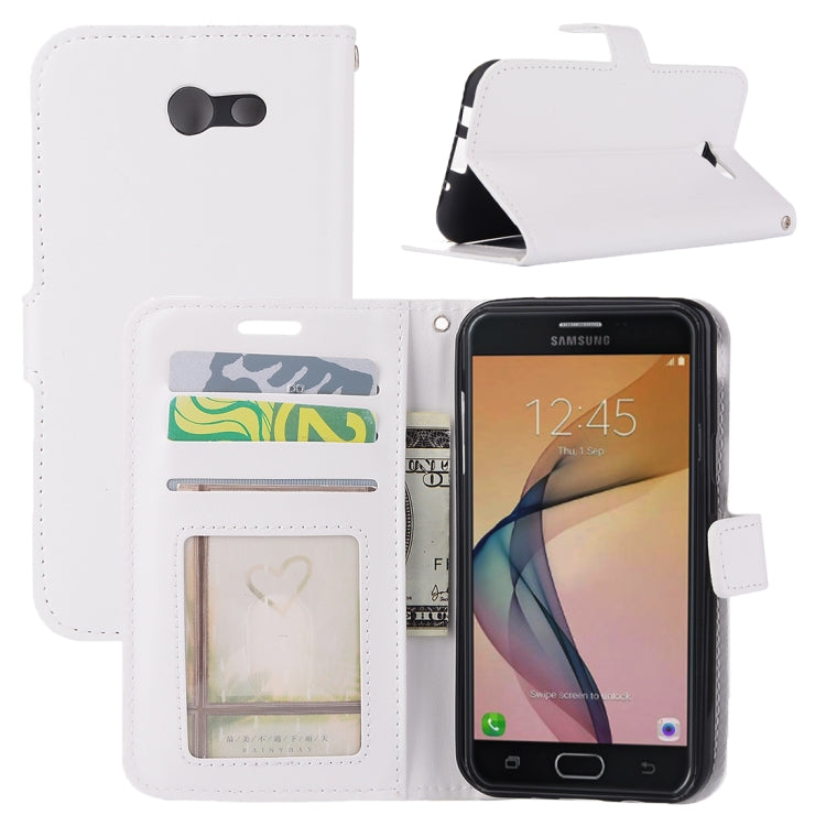 For Galaxy J3 (2017) (US Version) Crazy Horse Texture Horizontal Flip Leather Case with Holder & Card Slots & Wallet & Photo Frame