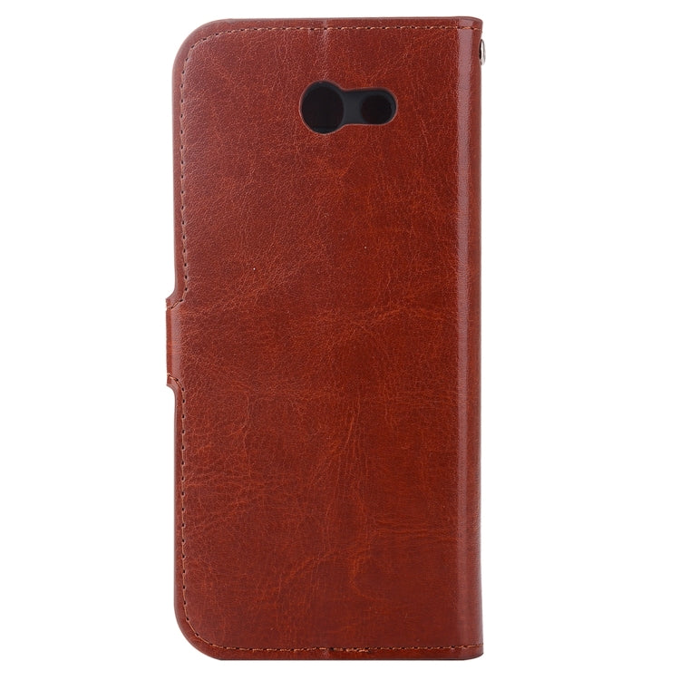 For Galaxy J3 (2017) (US Version) Crazy Horse Texture Horizontal Flip Leather Case with Holder & Card Slots & Wallet & Photo Frame