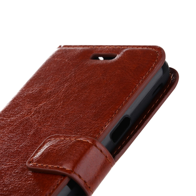 For Galaxy J3 (2017) (US Version) Crazy Horse Texture Horizontal Flip Leather Case with Holder & Card Slots & Wallet & Photo Frame