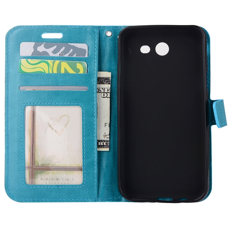 For Galaxy J7 (2017) (US Version) Crazy Horse Texture Horizontal Flip Leather Case with Holder & Card Slots & Wallet & Photo Frame