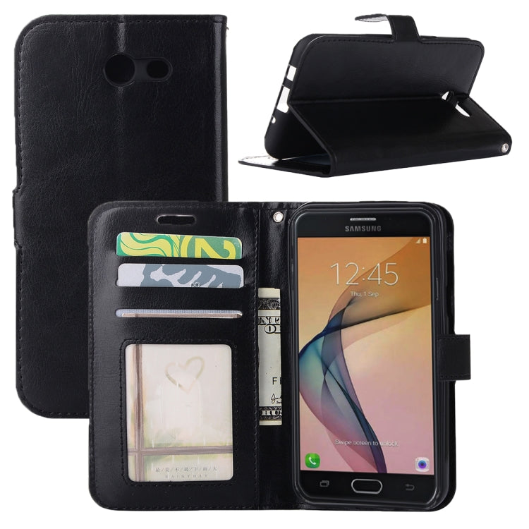 For Galaxy J5 (2017) (US Version) Crazy Horse Texture Horizontal Flip Leather Case with Holder & Card Slots & Wallet & Photo Frame