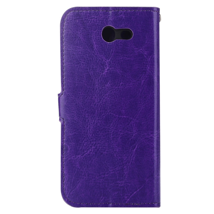 For Galaxy J5 (2017) (US Version) Crazy Horse Texture Horizontal Flip Leather Case with Holder & Card Slots & Wallet & Photo Frame