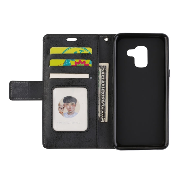 For Galaxy A8 (2018) Mandragora Pattern Crystal Encrusted Horizontal Flip Leather Case with Card Slot & Holder & Wallet & Lanyard