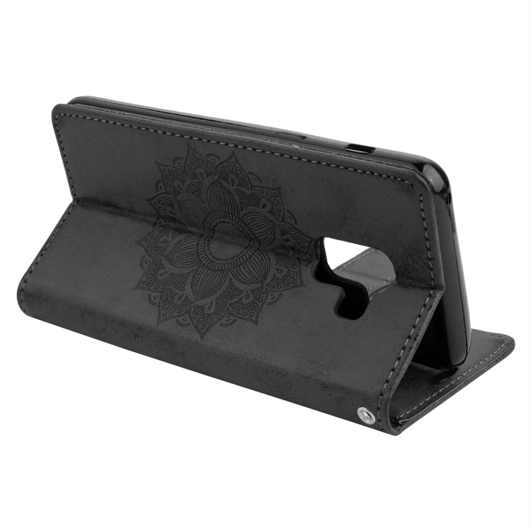 For Galaxy A8 (2018) Mandragora Pattern Crystal Encrusted Horizontal Flip Leather Case with Card Slot & Holder & Wallet & Lanyard