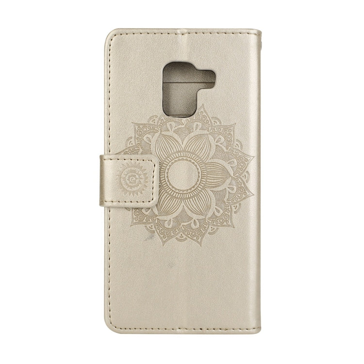 For Galaxy A8 (2018) Mandragora Pattern Crystal Encrusted Horizontal Flip Leather Case with Card Slot & Holder & Wallet & Lanyard
