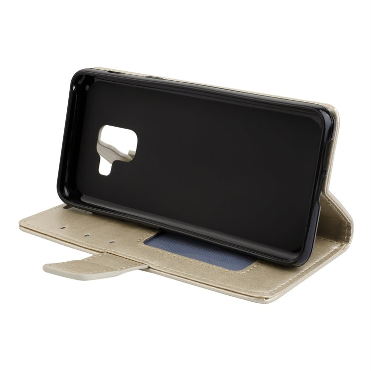 For Galaxy A8 (2018) Mandragora Pattern Crystal Encrusted Horizontal Flip Leather Case with Card Slot & Holder & Wallet & Lanyard