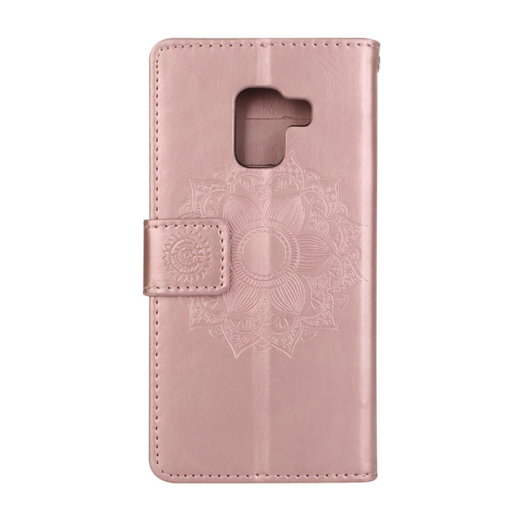 For Galaxy A8 (2018) Mandragora Pattern Crystal Encrusted Horizontal Flip Leather Case with Card Slot & Holder & Wallet & Lanyard