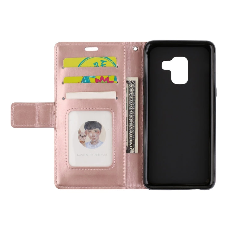 For Galaxy A8 (2018) Mandragora Pattern Crystal Encrusted Horizontal Flip Leather Case with Card Slot & Holder & Wallet & Lanyard
