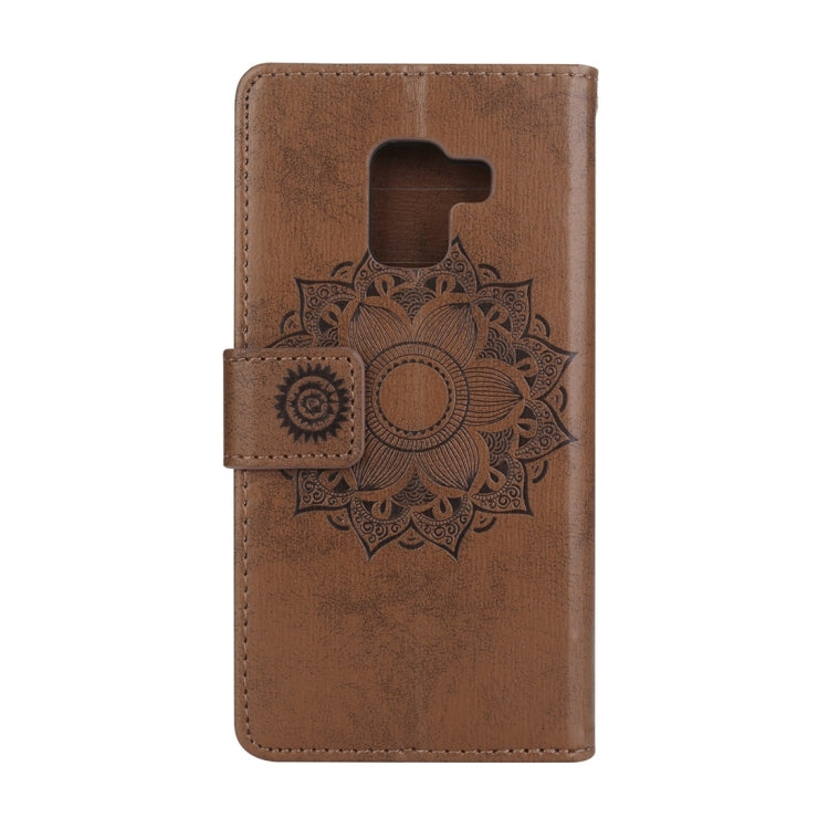 For Galaxy A8 (2018) Mandragora Pattern Crystal Encrusted Horizontal Flip Leather Case with Card Slot & Holder & Wallet & Lanyard