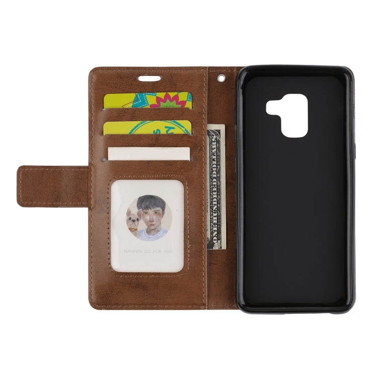 For Galaxy A8 (2018) Mandragora Pattern Crystal Encrusted Horizontal Flip Leather Case with Card Slot & Holder & Wallet & Lanyard