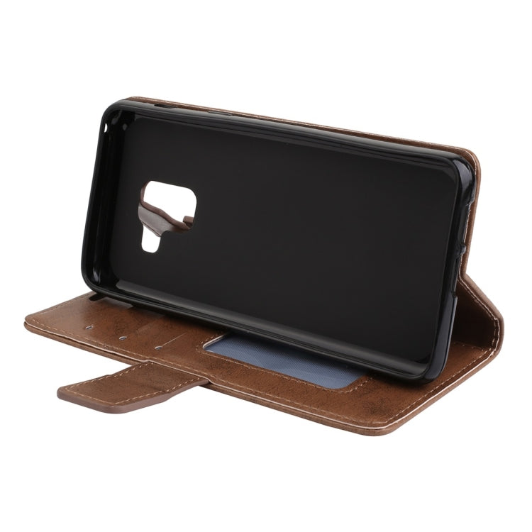 For Galaxy A8 (2018) Mandragora Pattern Crystal Encrusted Horizontal Flip Leather Case with Card Slot & Holder & Wallet & Lanyard
