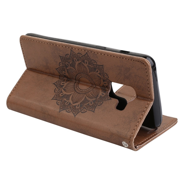 For Galaxy A8 (2018) Mandragora Pattern Crystal Encrusted Horizontal Flip Leather Case with Card Slot & Holder & Wallet & Lanyard