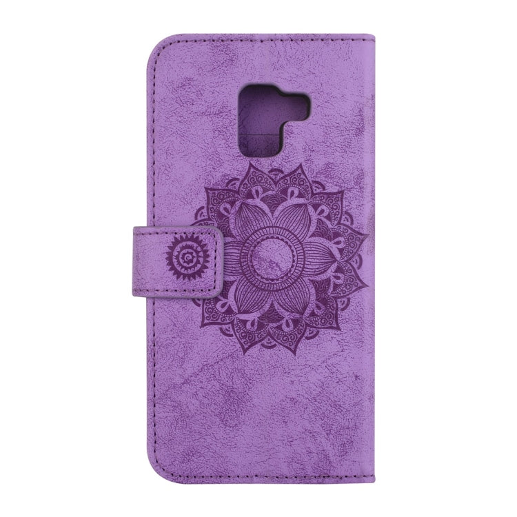 For Galaxy A8+ (2018) Mandragora Pattern Crystal Encrusted Horizontal Flip Leather Case with Card Slot & Holder & Wallet & Lanyard