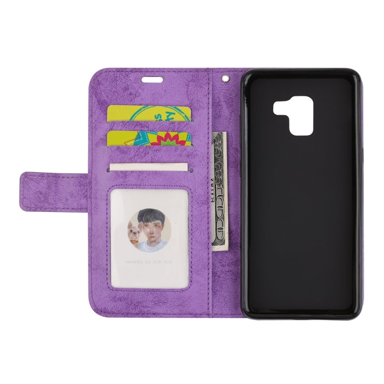 For Galaxy A8+ (2018) Mandragora Pattern Crystal Encrusted Horizontal Flip Leather Case with Card Slot & Holder & Wallet & Lanyard