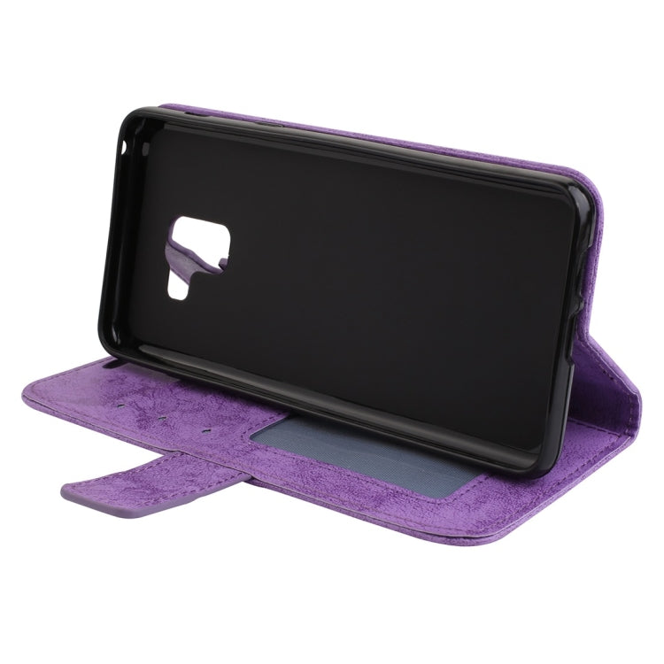 For Galaxy A8+ (2018) Mandragora Pattern Crystal Encrusted Horizontal Flip Leather Case with Card Slot & Holder & Wallet & Lanyard
