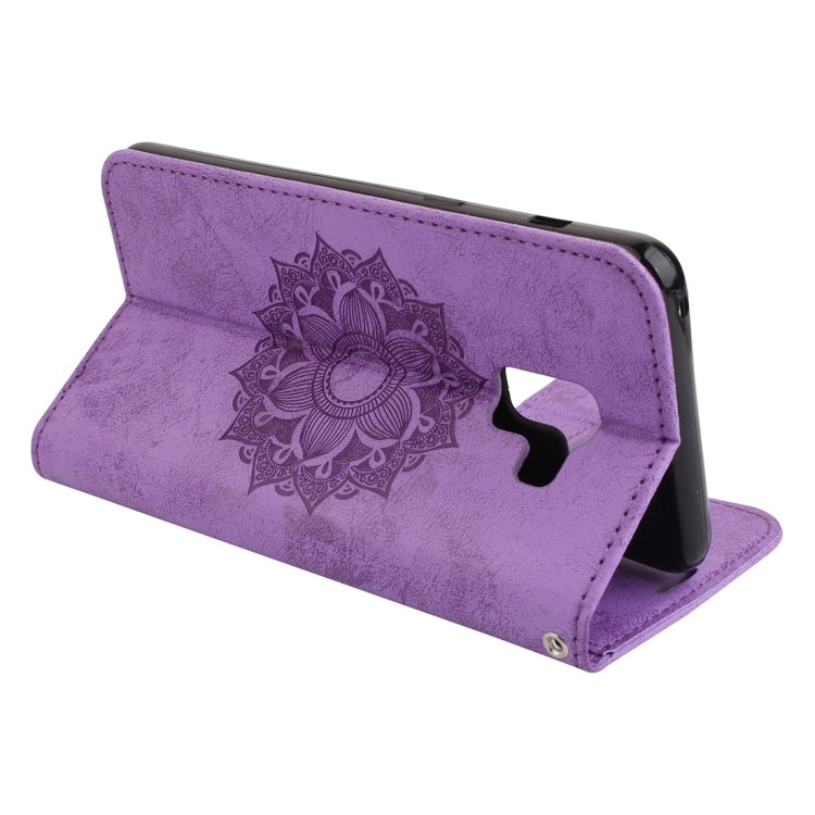 For Galaxy A8+ (2018) Mandragora Pattern Crystal Encrusted Horizontal Flip Leather Case with Card Slot & Holder & Wallet & Lanyard
