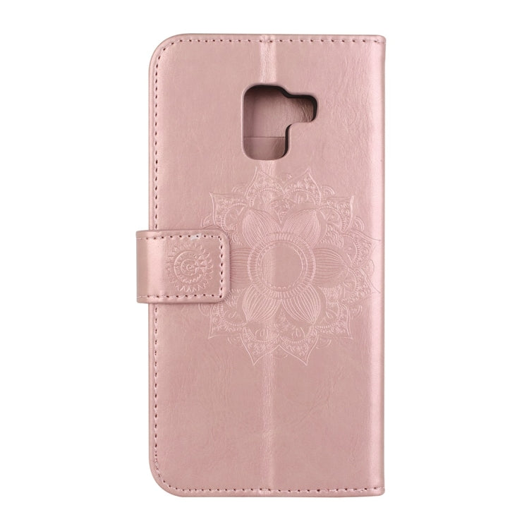 For Galaxy A8+ (2018) Mandragora Pattern Crystal Encrusted Horizontal Flip Leather Case with Card Slot & Holder & Wallet & Lanyard