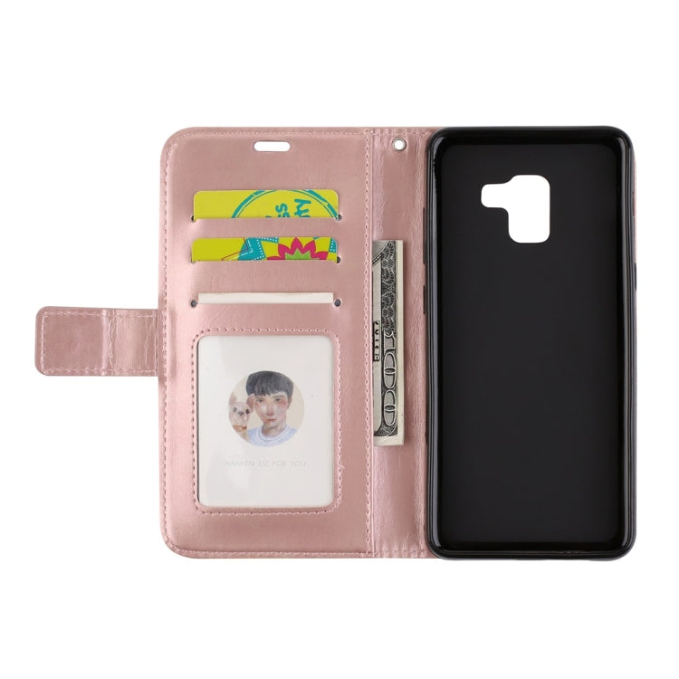 For Galaxy A8+ (2018) Mandragora Pattern Crystal Encrusted Horizontal Flip Leather Case with Card Slot & Holder & Wallet & Lanyard