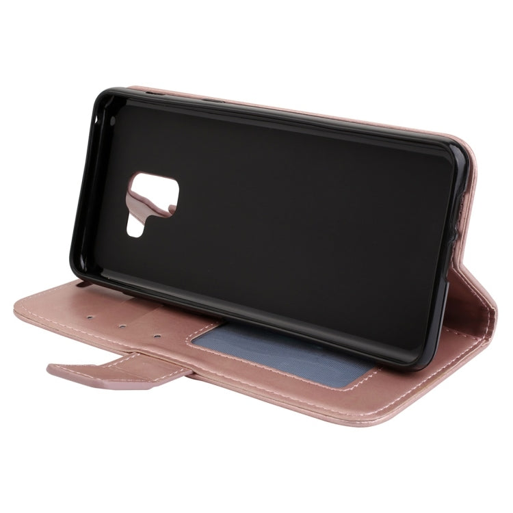 For Galaxy A8+ (2018) Mandragora Pattern Crystal Encrusted Horizontal Flip Leather Case with Card Slot & Holder & Wallet & Lanyard