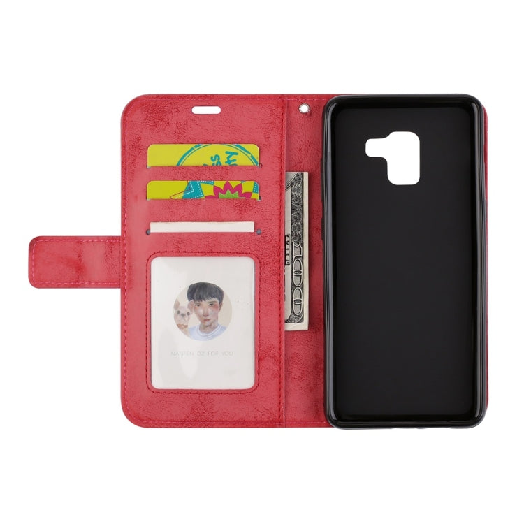 For Galaxy A8+ (2018) Mandragora Pattern Crystal Encrusted Horizontal Flip Leather Case with Card Slot & Holder & Wallet & Lanyard
