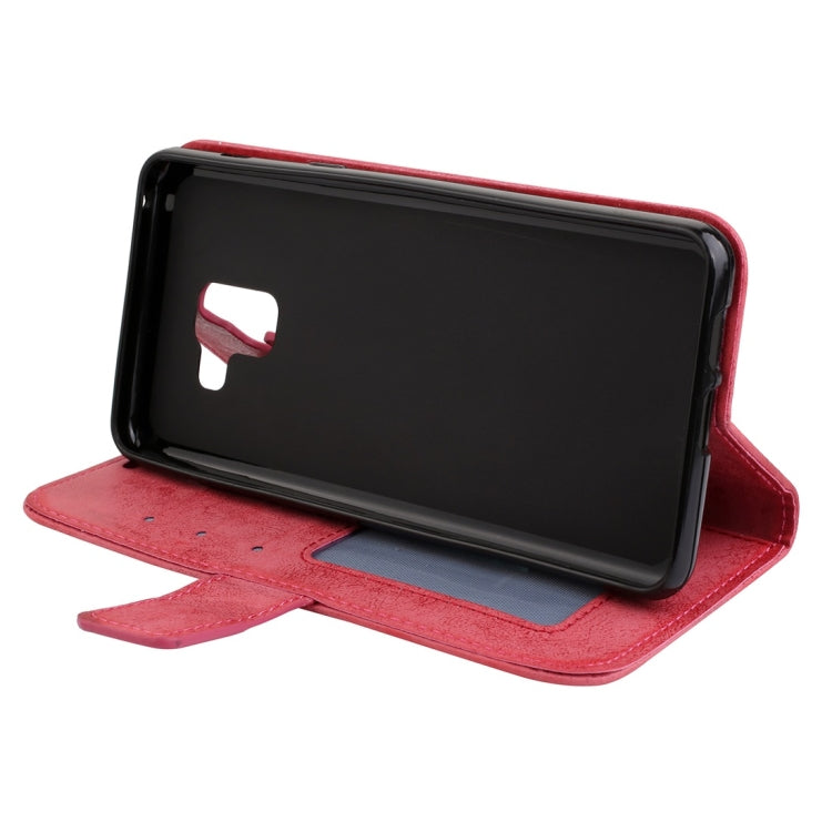 For Galaxy A8+ (2018) Mandragora Pattern Crystal Encrusted Horizontal Flip Leather Case with Card Slot & Holder & Wallet & Lanyard