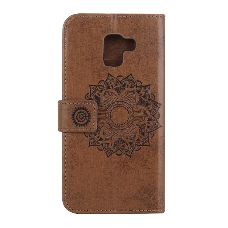 For Galaxy A8+ (2018) Mandragora Pattern Crystal Encrusted Horizontal Flip Leather Case with Card Slot & Holder & Wallet & Lanyard