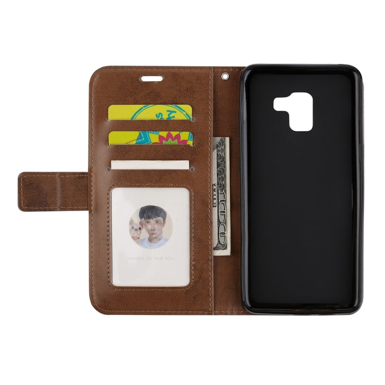 For Galaxy A8+ (2018) Mandragora Pattern Crystal Encrusted Horizontal Flip Leather Case with Card Slot & Holder & Wallet & Lanyard