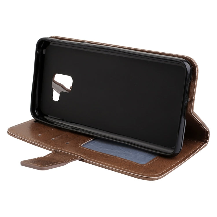 For Galaxy A8+ (2018) Mandragora Pattern Crystal Encrusted Horizontal Flip Leather Case with Card Slot & Holder & Wallet & Lanyard